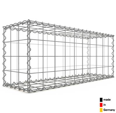 Gabion 100 x 40 x 30 cm - Qualité Made in Germany - Mailles Carrées 10 x 10 cm - GabionDeco®