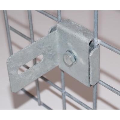 Bride de fixation panneau bois sur Gabion mailles 5 x 5 cm