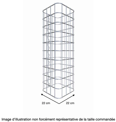 Colonne Gabion 22 x 22 cm