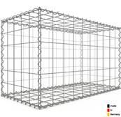 Gabion 100 x 60 x 50 cm - Qualité Made in Germany - Mailles Carrées 10 x 10 cm - GabionDeco®