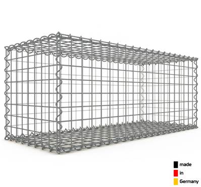 Gabion Haute Qualité - Longueur 100 x Hauteur 40 x Epaisseur 40 cm - Mailles Carrées 5 x 5 cm - GabionDeco® Made in Germany