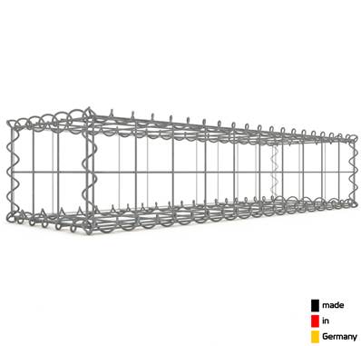Gabion 100 x 20 x 30 cm - Qualité Made in Germany - Mailles Carrées 10 x 10 cm - GabionDeco®
